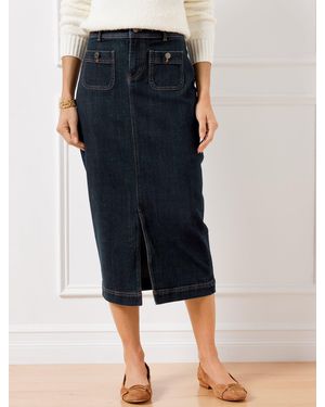 Talbots Denim Midi Skirt - Blue
