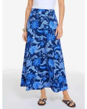 Talbots Jersey Maxi Skirt - Blue