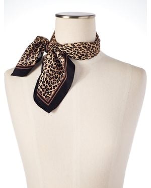 Talbots Tricolour Cheetah Square Scarf - Multicolour