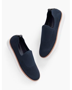 Talbots Brittany Slip On Knit Sneakers - Blue