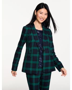 Talbots Dashing Tartan Blazer - Green