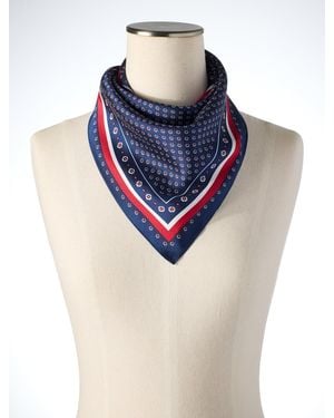 Talbots Foulard Floral Square Scarf - Blue