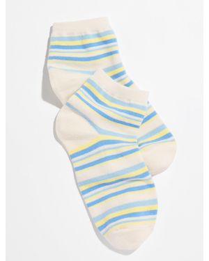 Talbots Joleen Stripe Crew Socks - Blue