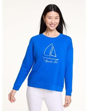 Talbots French Terry Sweatshirt - Blue