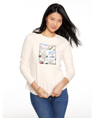 Talbots Long Sleeve Crewneck T-shirt - Blue