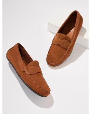 Talbots Parker Suede Moccasins Shoes - Brown