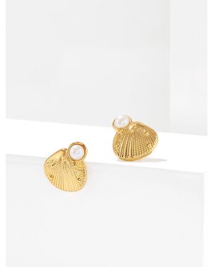 Talbots Seabrook Shell Earrings - White