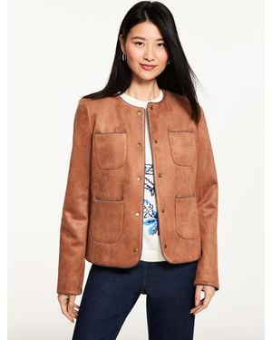 Talbots Faux Suede Jacket - Blue