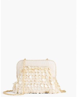 Talbots Mother-of-pearl Paillette Clutch - Natural