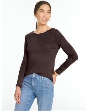 Talbots Long Sleeve Crewneck T-shirt - Blue