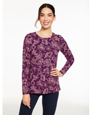 Talbots Supersoft Jersey Crewneck T-shirt - Purple