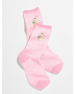 Talbots Cottontail Trouser Socks - Pink