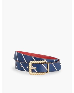Talbots Reversible Leather Belt - Blue