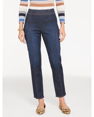 Talbots Slim Ankle Pull-on Travel Jeans - Blue