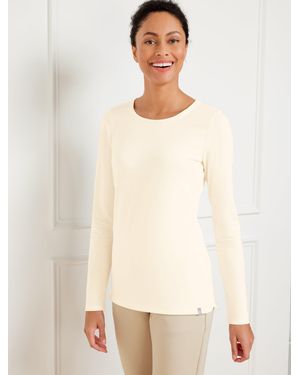 Talbots Supersoft Jersey Long Sleeve T-shirt - Natural