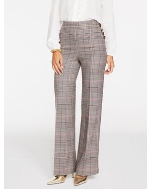 Talbots Greenwich Tailored Stretch Wide Leg Pants - Gray