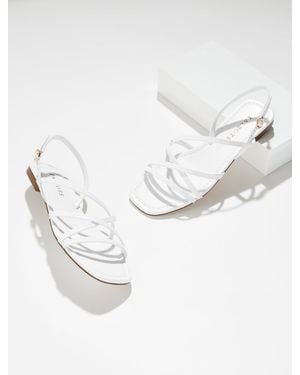 Talbots Liana Strappy Nappa Flats - White