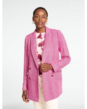Talbots Double Breasted Blazer - Pink