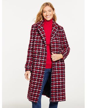 Talbots Sugarplum Tweed Coat - Red