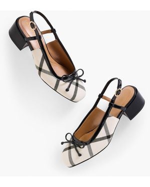 Talbots Marlow Windowpane Slingback Pumps - Multicolor