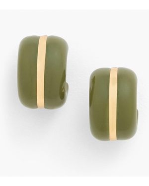 Talbots Resin Huggie Hoop Earrings - Green