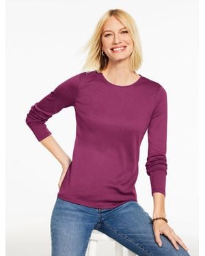 Talbots Long Sleeve Crewneck T-shirt - Purple