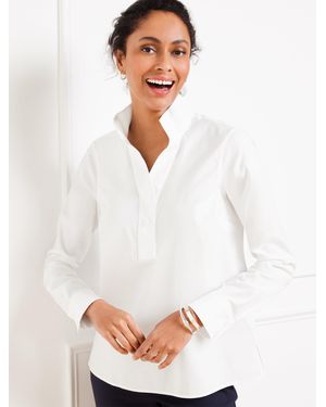 Talbots Non-iron Popover Shirt - White