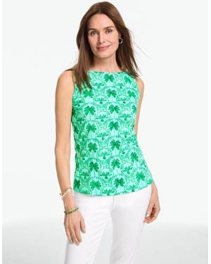 Talbots Bateau Neck Sleeveless Tank Top - Green