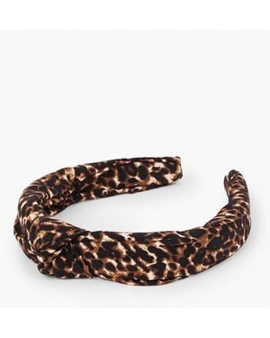 Talbots Delicate Leopard Knotted Headband - White