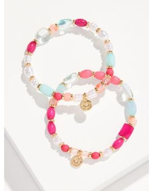 Talbots Delightful Beaded Bracelet Set - Pink