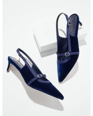 Talbots Elena Slingback Court Shoes - Blue