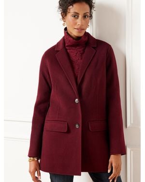 Talbots Double Face Wool Blend Blazer - Red