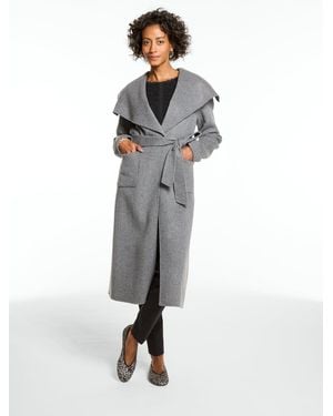 Talbots Double Face Belted Coat - Gray