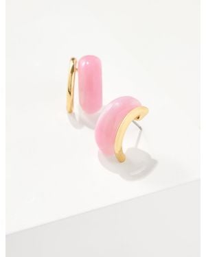 Talbots Split Hoop Earrings - Pink