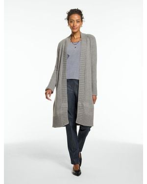 Talbots Open Front Duster Cardigan Jumper - Grey