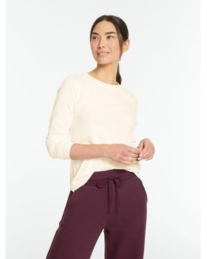 Talbots Supersoft Jersey Long Sleeve Crewneck T-shirt - White
