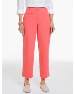 Talbots Straight Crop Ottoman Trousers - Red