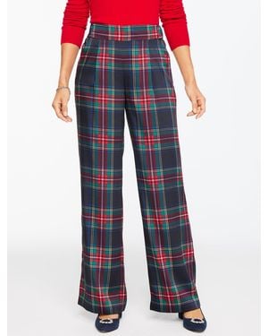 Talbots Wide Leg Pull-on Pants - Blue