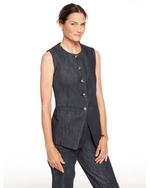 Talbots Refined Denim Vest - Blue