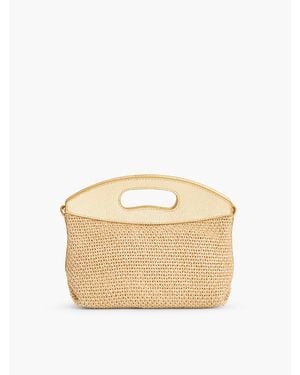 Talbots Metallic Chunky Straw Crossbody - Natural