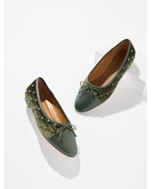 Talbots Ansly Quilted Velvet Ballet Flats - Multicolor