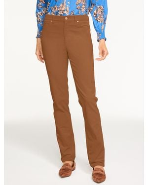 Talbots Straight Leg Stretch Corduroy Trousers - Blue