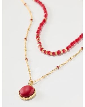 Talbots Multi-layer Semi Necklace - White