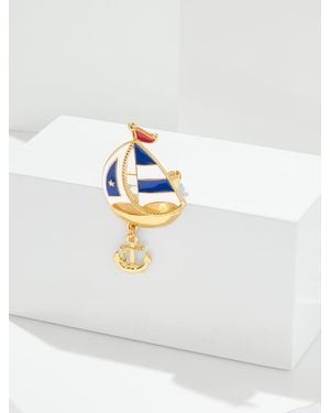 Talbots Gone Sailing Brooch - White