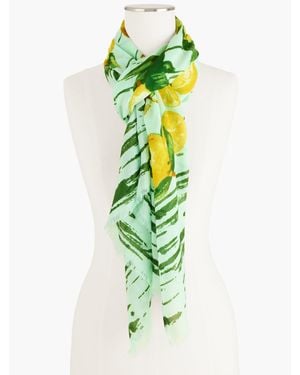 Talbots Luscious Lemons Oblong Scarf - Green