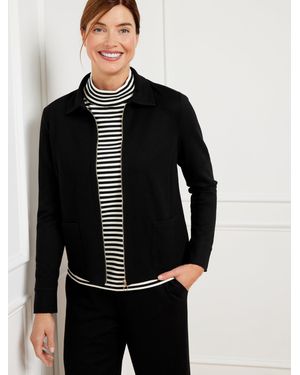 Talbots Effortless Ultraknit Full Zip Jacket - Black