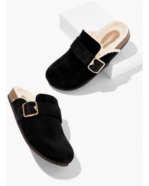 Talbots Colbie Suede Mules - Black