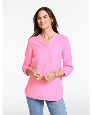 Talbots Linen Camp Shirt - Pink