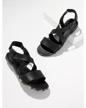 Sorel Tm Leather Ella Iii Sandals - Black