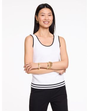 Talbots Crewneck Jumper Tank Top - White